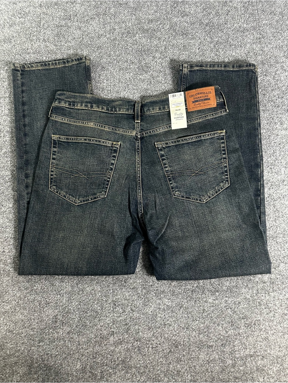 Levi's Signature Men’s Dark Blue Straight Fit Jeans